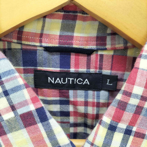 ノーティカ NAUTICA プリントパッチワーク 半袖シャツ メンズ import:L