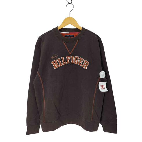 トミーヒルフィガー TOMMY HILFIGER 前V ロゴワッペン クルーネックスウェット メンズ import:XL