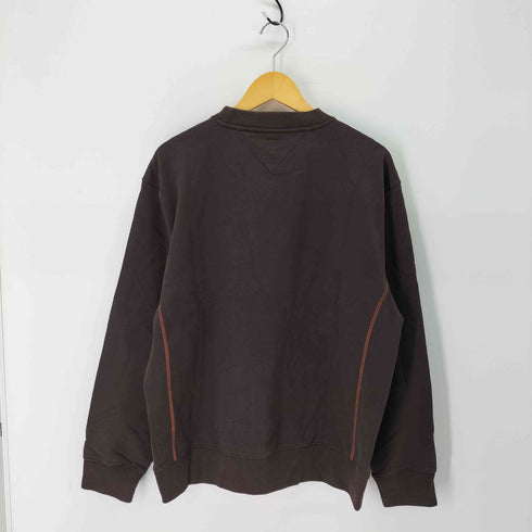 トミーヒルフィガー TOMMY HILFIGER 前V ロゴワッペン クルーネックスウェット メンズ import:XL