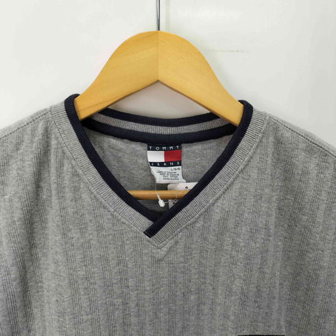 トミーヒルフィガー TOMMY HILFIGER ロゴ刺繍 Vnekku カットソー メンズ import:L