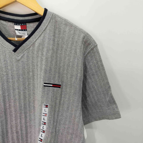 トミーヒルフィガー TOMMY HILFIGER ロゴ刺繍 Vnekku カットソー メンズ import:L