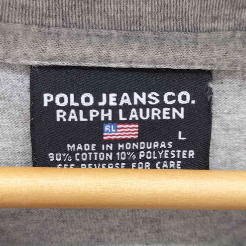 ポロジーンズカンパニーラルフローレン POLO JEANS COMPANY RALPH LAUREN 星条旗 クルーネックTシャツ メンズ import:L