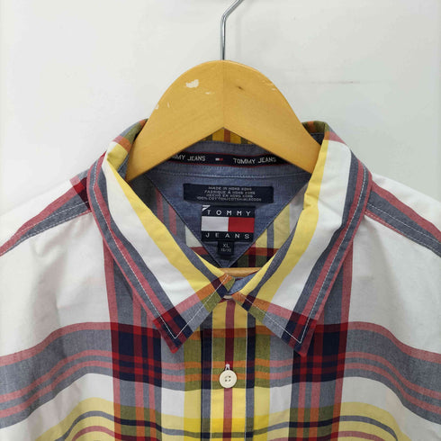 トミーヒルフィガー TOMMY HILFIGER チェック BD半袖シャツ メンズ import:XL