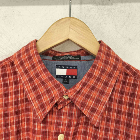 トミーヒルフィガー TOMMY HILFIGER チェック BD半袖シャツ メンズ import:L