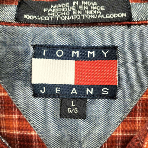 トミーヒルフィガー TOMMY HILFIGER チェック BD半袖シャツ メンズ import:L
