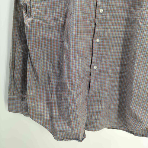 ポロバイラルフローレン Polo by RALPH LAUREN 90S STANTON CLASSIC FIT ポニー 刺繍 襟芯 L/S レギュラーカラー マドラスチェック シャツ ビックサイズ メンズ import:XL