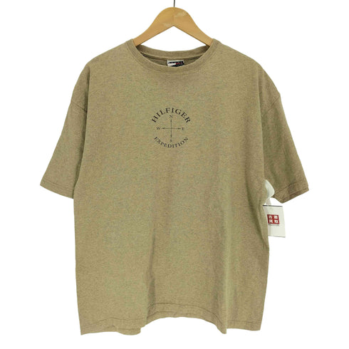トミーヒルフィガー TOMMY HILFIGER 90S USA製 両面プリント クルーネックTシャツ メンズ import:XL