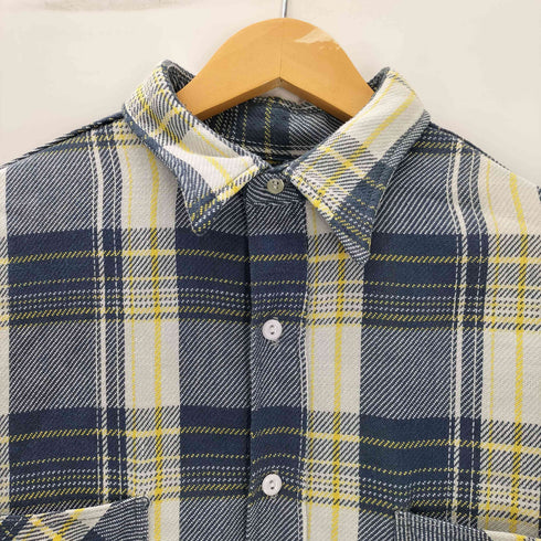 ビッグマック BIG MAC 70S 単色タグ L/S 襟芯 マドラスチェック ヘビー フランネル ボックス シャツ メンズ import:XL