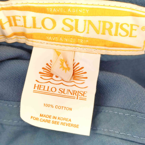 HELLO SUNRISE タイポグラフィー アーチ ロゴ 6パネル キャップ メンズ