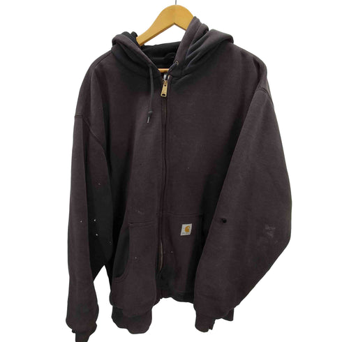 カーハート Carhartt 90S 裏地 ワッフル サーマル ヘビーウェイト フェード ジップ フーディー パーカー ビックサイズ メンズ