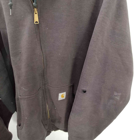 カーハート Carhartt 90S 裏地 ワッフル サーマル ヘビーウェイト フェード ジップ フーディー パーカー ビックサイズ メンズ