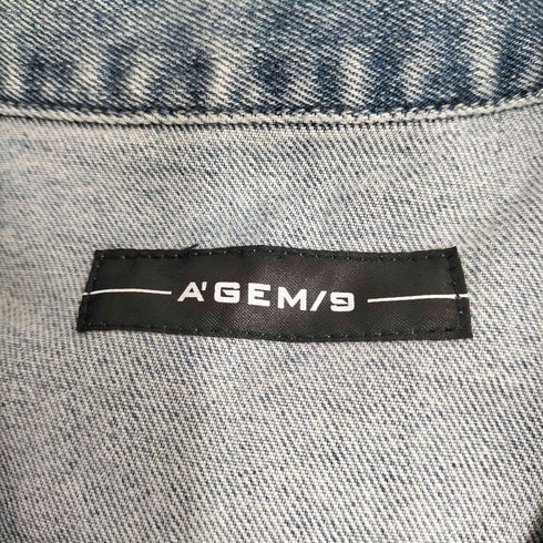 エージェムナイン AGEM/9 テープ付き デニムジャケット メンズ FREE