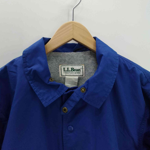 エルエルビーン L.L.Bean FREEPORT MAINE 80-90S USA製 裏地 フリース チンスト 付き ナイロン コーチ ジャケット ブルゾン 裾ドローコード ロイヤルブルー メンズ