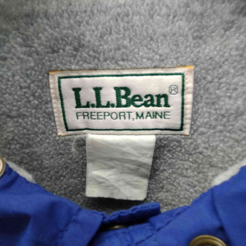 エルエルビーン L.L.Bean FREEPORT MAINE 80-90S USA製 裏地 フリース チンスト 付き ナイロン コーチ ジャケット ブルゾン 裾ドローコード ロイヤルブルー メンズ