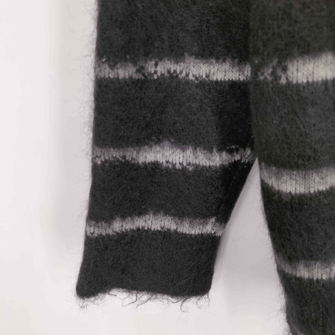 サンローランパリ SAINT LAURENT PARIS Interrupted Striped Mohair Blend Pullover メンズ import:S