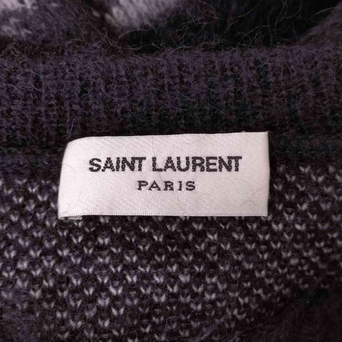 サンローランパリ SAINT LAURENT PARIS Interrupted Striped Mohair Blend Pullover メンズ import:S
