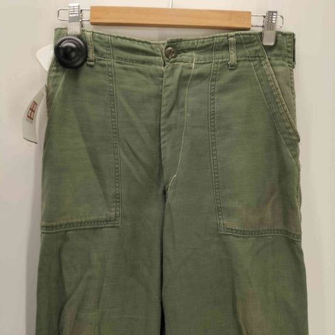 ユーエスアーミー U.S. ARMY 70S TROUSERS SATEEN TYPE1 米軍 実軍 ミリタリー ベイカー パンツ アーミー トラウザー TALON ジップ 1970年会計 メンズ 32×31