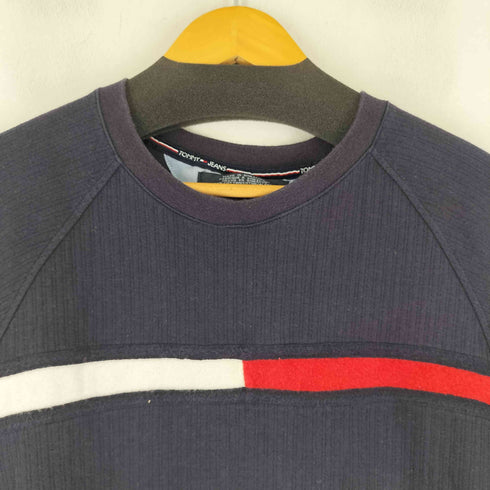 トミーヒルフィガー TOMMY HILFIGER コットン ラグランニット メンズ import:L