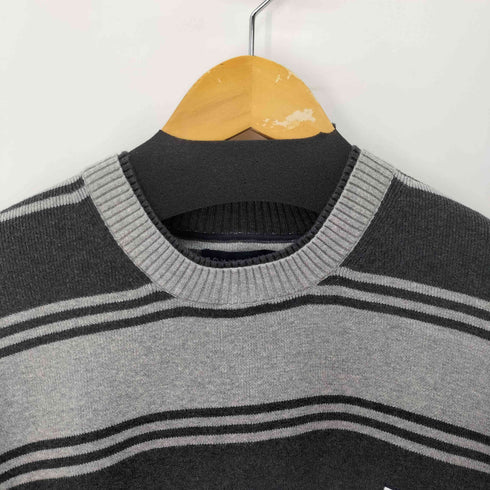 トミーヒルフィガー TOMMY HILFIGER ボーダー コットンニット メンズ import:XL