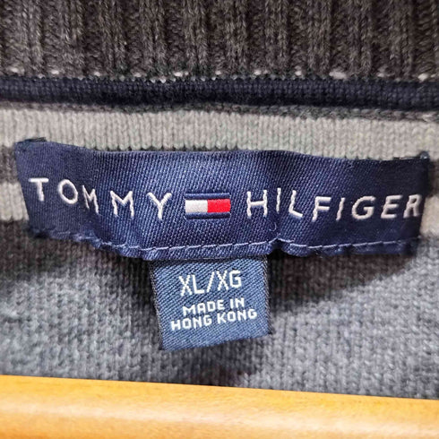 トミーヒルフィガー TOMMY HILFIGER ボーダー コットンニット メンズ import:XL