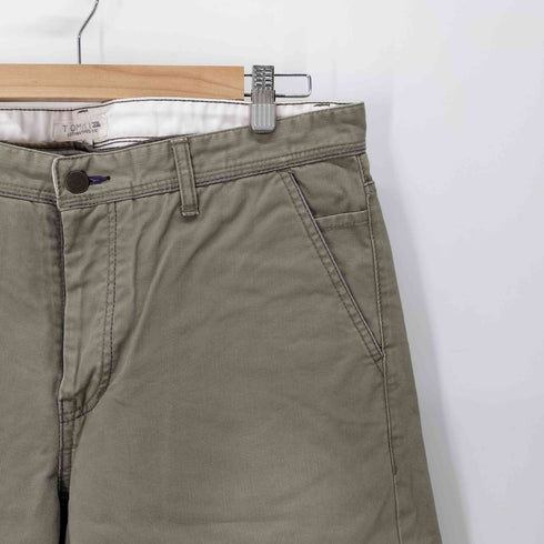 トミーヒルフィガー TOMMY HILFIGER チェーンステッチ 立体裁断 フレアパンツ メンズ XL