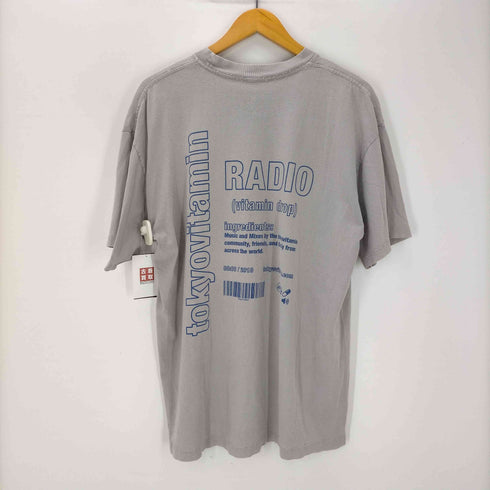 Tokyovitamin RADIO HIPHOP レーベル 両面 グラフィック プリント S/S Tシャツ メンズ JPN:L