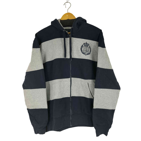トミーヒルフィガー TOMMY HILFIGER 裏地サーマル ボーダー ジップアップパ-カー メンズ import:L
