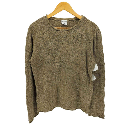コロンビア Columbia パイル地 レザーパッチ ロールネック ニット レディース import:M