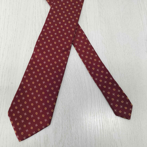 アクアスキュータム AQUASCUTUM 総柄 コットンネクタイ メンズ