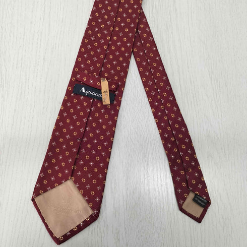 アクアスキュータム AQUASCUTUM 総柄 コットンネクタイ メンズ