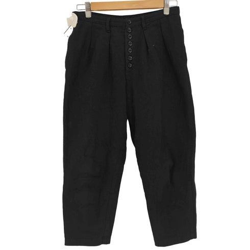 トリココムデギャルソン tricot COMME des GARCONS AD2010 2011SS 栗原たお ウール混 コットン 2タック ボタンフライ クロップド パンツ レディース JPN:M