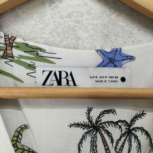 ザラ ZARA ZW COLLECTION リネン混 ワンピース レディース import:S