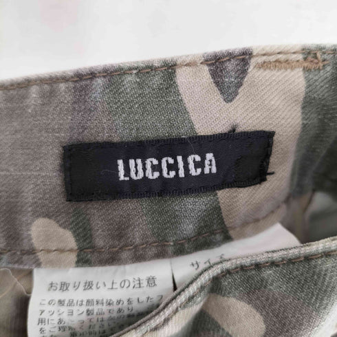 LUCCICA Y2K 迷彩 フレアカーゴパンツ レディース W61