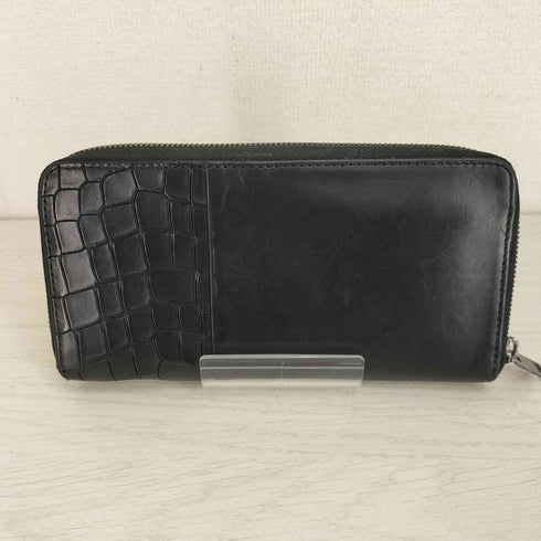 ディーゼル DIESEL ラウンドジップ レザー メタルロゴ クロコ型押し 切替 長財布 メンズ