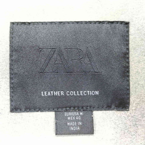 ザラ ZARA スエードレザー ボクシーフィット ジャケット メンズ import:M