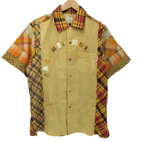 カールヘルム Karl Helmut チェック パッチワーク オープンカラーシャツ レディース import:M