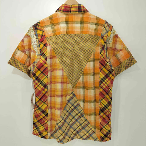 カールヘルム Karl Helmut チェック パッチワーク オープンカラーシャツ レディース import:M