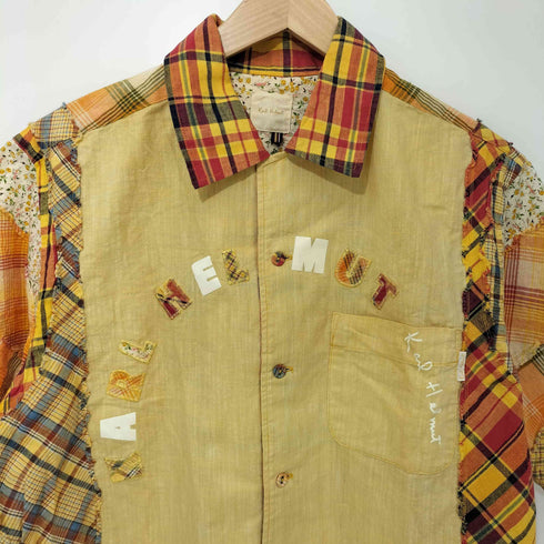 カールヘルム Karl Helmut チェック パッチワーク オープンカラーシャツ レディース import:M