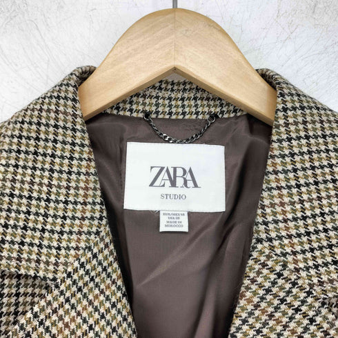 ザラ ZARA LIMITED EDITION ウールチェックブレザー メンズ 48