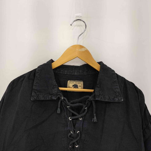 RUNN ING BERR 80-90s レースアップ シャツ プルオーバー メンズ 2XL
