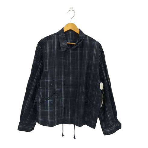コムサデモードメン COMME CA DU MODE MEN フロントジップ チェック柄 ロングスリーブシャツ メンズ