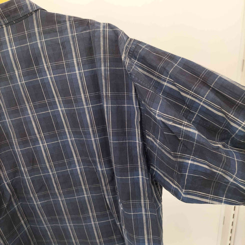 コムサデモードメン COMME CA DU MODE MEN フロントジップ チェック柄 ロングスリーブシャツ メンズ