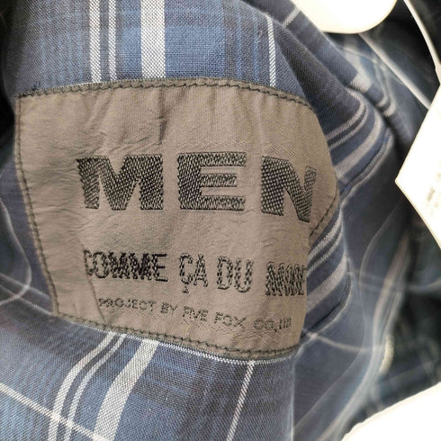 コムサデモードメン COMME CA DU MODE MEN フロントジップ チェック柄 ロングスリーブシャツ メンズ