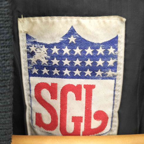 SGL フロントボタン サテン地 スタジャン メンズ
