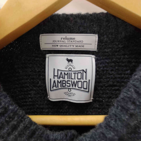 ジャーナルスタンダードレリューム JOURNAL STANDARD relume 23AW HAMILTON WOOL ハミルトンウール ガーター ヘンリーネックニット メンズ JPN:M