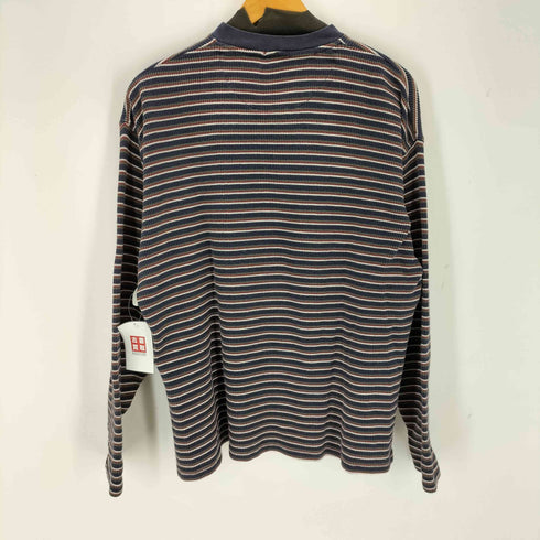 チャップスラルフローレン CHAPS RALPH LAUREN 80S ヘンリーネックボーダーL/S Tシャツ メンズ import:L