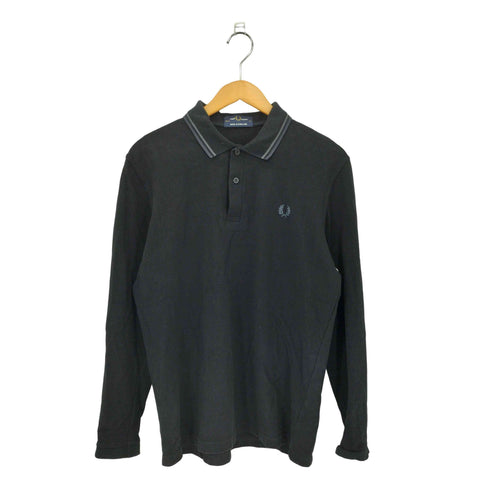 フレッドペリー FRED PERRY Black Long-Sleeve Polo ロングスリーブポロシャツ メンズ 42