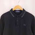 フレッドペリー FRED PERRY Black Long-Sleeve Polo ロングスリーブポロシャツ メンズ 42
