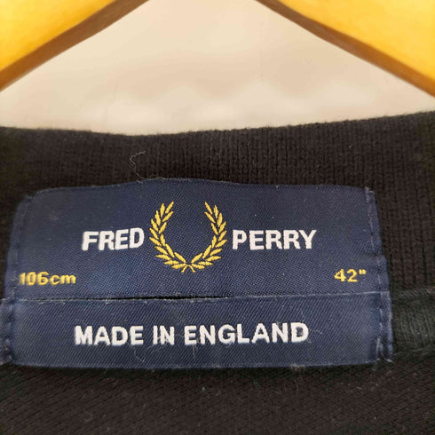 フレッドペリー FRED PERRY Black Long-Sleeve Polo ロングスリーブポロシャツ メンズ 42