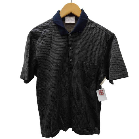 ジバンシィ GIVENCHY MADE IN ITALY イタリア製 OLD ロゴ 刺繍 総柄 S/S ポロ シャツ メンズ import:M